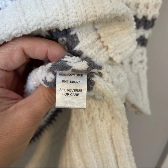 Moral Fiber Chenille Soft Striped Lace Up Back Sweater Long Length Size Small‎ - Picture 6 of 10